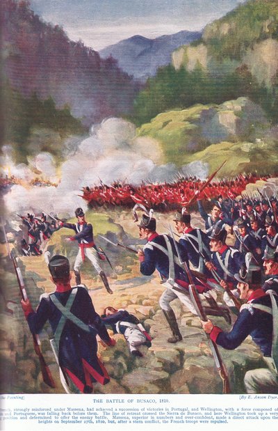 La batalla de Bussaco, c.1910 de E. A. Dyer